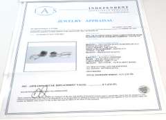 14K White Gold Black & White Diamond Earrings