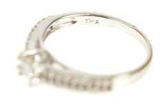 10K White Gold Classic Round Diamond Promise Engagement Ring