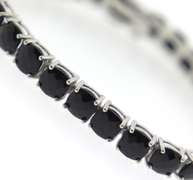 Sterling Silver Dark Red Garnet Bracelet