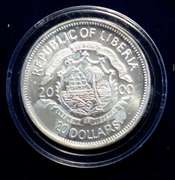 2000 Millennium 1 oz.  Republic  of Liberia 20 Dollar Coin