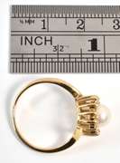 Feminine Pearl and Diamond Ring