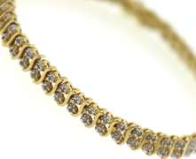 Sterling Silver Diamond Accent Double S Link Bracelet