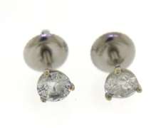 Elegant 14kt WG 0.77CTW Diamond Stud Earrings