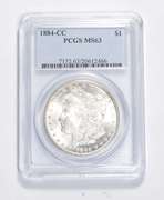 MS63 1884-CC Morgan Silver Dollar - Graded PCGS
