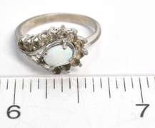 Sterling Silver Multi Crystal Ring