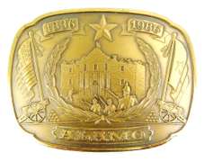1836-1986 Alamo Bronze Belt Buckle