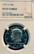 1972-S Proof 50 Cent, Proof 67 Cameo NGC