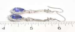 Tanzanite & Diamond Earrings in Platinum
