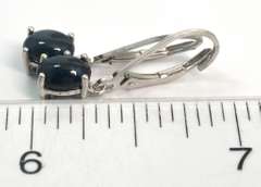 Star Sapphire Dangle Earrings in Sterling Silver