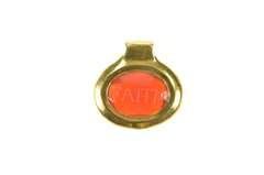18K Yellow Gold Faith Etched Carnelian Words of Hope Love Pendant