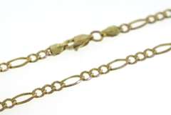 Elegant Yellow Gold Figaro Chain Necklace