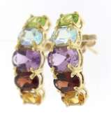 Glowing Multi Oval Gemstone Earrings