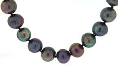 Elegant Peacock Black Pearl Necklace