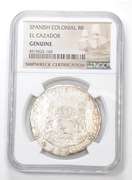 Genuine 1767 Spanish Colonial 8 Reales El Cazador NGC Shipwreck Cert.