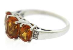 Sterling Silver Mandarine Garnet Ring