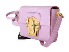 DOLCE & GABBANA  Pink Shoulder Crossbody Women Borse 100% Leather LUCIA Bag