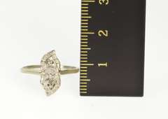 10K White Gold Retro Heart Sweetheart Anniversary Promise Ring