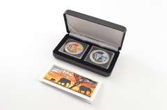 2014 Somalia 100 Shillings 1 Oz Silver Colored 2 Coin Day & Night Ed.