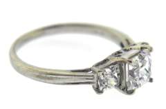 Sterling Silver Three Stone Princess Cut Ring