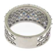 Gorgeous Sapphire & Diamond Open Wide Band