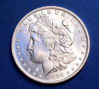 1885-O B.U. MORGAN SILVER DOLLAR