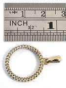 Penny Sized Circle of Diamonds Pendant
