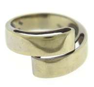 Italian White Gold Bypass Ring