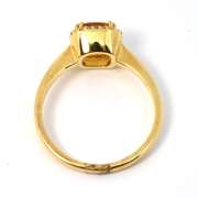 Lovely Citrine & Diamond Ring in 14 Yellow Gold