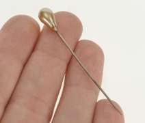 Base Metal Pearl Victorian Wedding Corsage Boutonnière Stick Pin