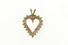 10K Yellow Gold 0.80 Ctw Diamond Classic Heart Love Symbol Pendant
