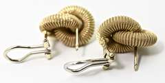 Exquisitely-Made 18K Entwined-Circles Earrings