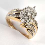 Cluster Ring with 43 Diamonds