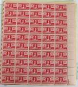 $75 Face Value In Mint Full Gum 3 Cent US Comm Sheets