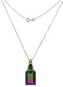 Sterling Silver Watermelon Tourmaline Necklace