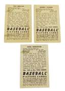 3 Bowman 1952 Baseball Cards