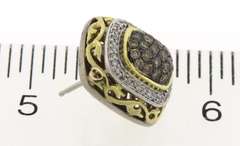 Charles Krypell Chocolate Diamond Pave Earrings