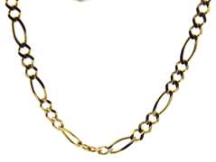 Charming Yellow Gold Figaro Chain Necklace