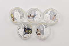 2013 Niue $2 Story Of Osiris 25g Silver Proof 5 Coin Set - Box & COA