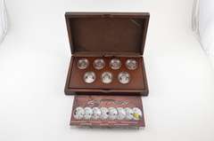 2013 Niue $1 .999 Silver Proof With Gilding 7 Coin Set Box & COA