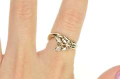 14K Yellow Gold 0.54 Ctw Fancy Brown Diamond Vine Bypass Ring