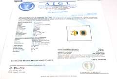 18K Yellow Gold Emerald & Diamond Earrings