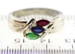 Sterling Silver Color Gemstone Ring