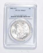 MS63 1882-CC Morgan Silver Dollar - Graded PCGS