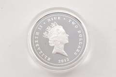 2012 Niue $2 R.M.S. Titanic 1 T Oz .999 Silver Colored Proof - Box