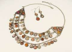Very Charming Ethnic Multi Gemstone Necklace Set