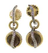 Stunning 18kt YG MOP & Smokey Quartz with Diamonds Jewerly Set
