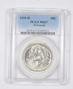 MS67 1939-D Arkansas Centennial Commemorative Half Dollar Graded PCGS