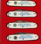 Virginia's Presidents 8 Pocket Knife Collection