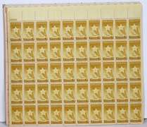 $75 Face Value In Mint Full Gum 3 Cent US Comm Sheets