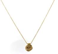 Gorgeous 18kt YG Rope Knot Ball Necklace